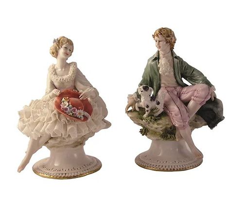 瓷质雕塑 - Gallant - Lady with lace - Porcellane Principe snc