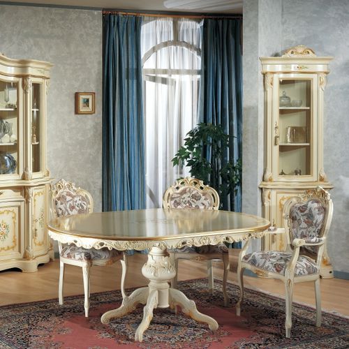 经典风格餐桌 - ART.9903  - Tarocco Vaccari Group srl - 漆木 / 椭圆 / 家用