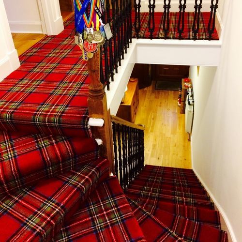 编织满铺地毯 - STEWART ROYAL TARTAN  - STEVENS AND GRAHAM - 尼龙 / 羊毛 / 格子