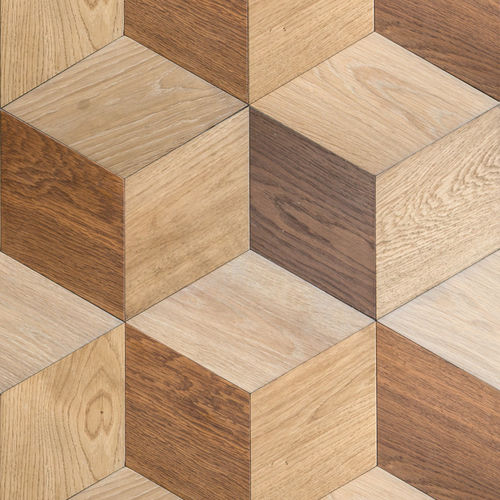 层压地板 - POLYEDRE - QC FLOORS - 涂油 / 自粘 / 方砖