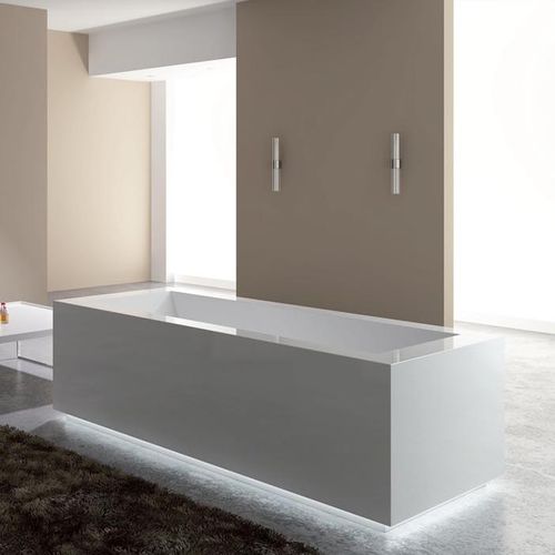 放置式浴缸 - QUADRISSIMA - RELAX DESIGN - Corian®可丽耐 / 水疗按摩 / 用于色彩疗法