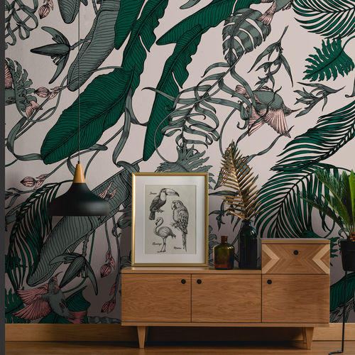 现代风格墙纸 - TROPICAL FOLIAGE - Tecnografica Italian Wallcoverings - 纤维素纤维 / 无纺布 / 玻璃纤维
