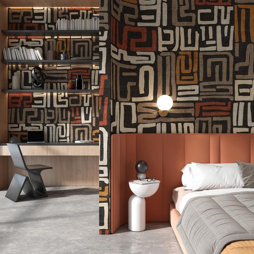 民族风墙纸 - ATAMGA - Tecnografica Italian Wallcoverings - 纤维素纤维 / 无纺布 / 玻璃纤维