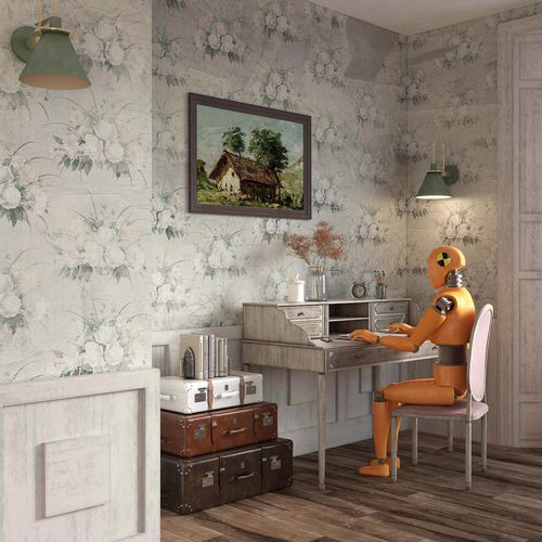 复古风格墙纸 - BETH - Tecnografica Italian Wallcoverings - 纤维素纤维 / 无纺布 / 玻璃纤维