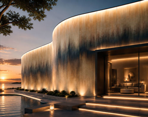 立面板 - ULTRALIGHT FAÇADE: LAMIERA FIAMMATA - Tecnografica Italian Wallcoverings - 铝制 / 搭接壁板 / 立式