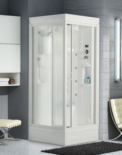 玻璃淋浴房 - TROPEA - THERMO DESIGN - 滑门式 / 正方形 / 用于色彩疗法