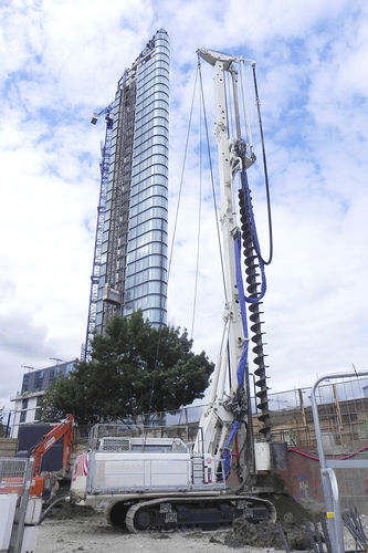 柴油机钻机 - B360 XP – CFA  - CASAGRANDE - Foundation Division - 旋转 / 用于建筑工地 / 打桩