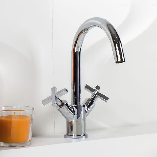 台盆混合水龙头 - 97001 - WITH2 MOREA - Grifería Clever - 台面 / 镀铬黄铜 / 浴室