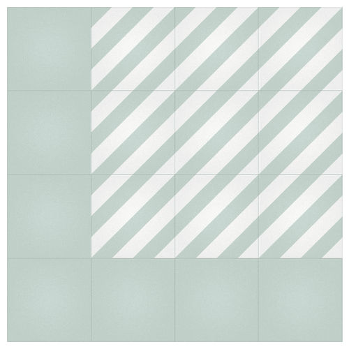 水泥水泥花砖 - C&Oacute;CTEL DIAGONAL - Mosaics Torra | Cement Tiles - 哑光 / 室内 / 户外