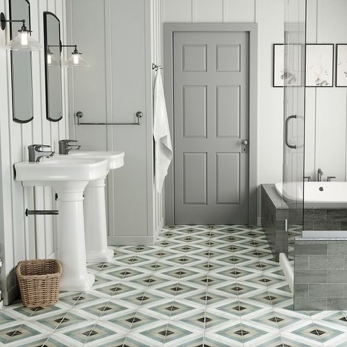 哑光水泥花砖 - LES CORTS - Mosaics Torra | Cement Tiles - 室内 / 厨房 / 客厅
