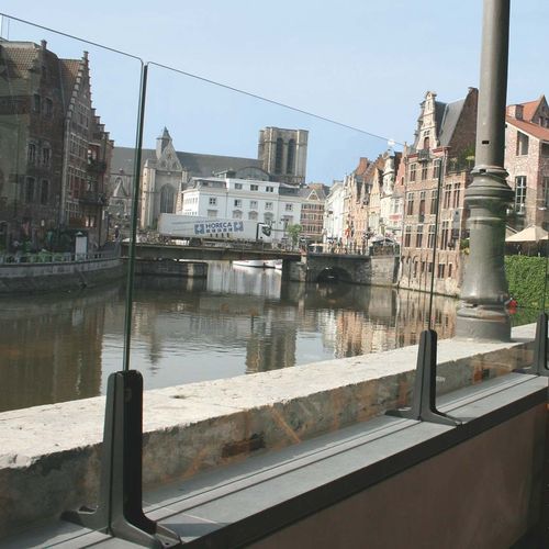现代风格屏风 - Gent - Van Hoof - 玻璃 / 热喷漆铝制 / 餐厅