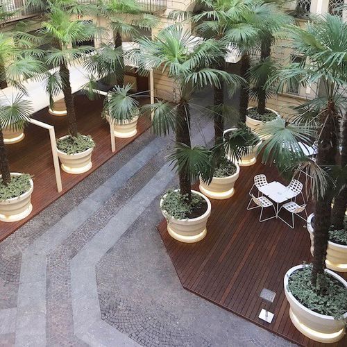 木质露台地板条 - ANGELIM - Déco - 棕色 / 用于公共泳池 / 酒店