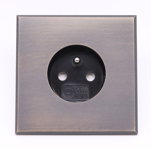 电动插座 - COLLECTION EQUERRE - BRONZE ANTIQUE - MAISON ORSTEEL - 壁挂 / 嵌入式 / 黄铜