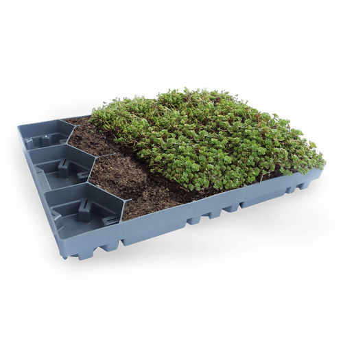 外延植被屋顶 - ECOSEDUM - PURUS PLASTICS - 斜屋面 / 用于屋顶露台
