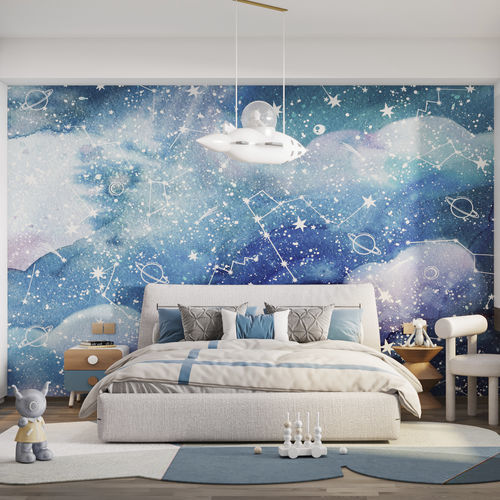 现代风格墙纸 - GALAXBLUE-HDPG-09 - HD WALLS - 无纺布 / 乙烯基 / 可定制