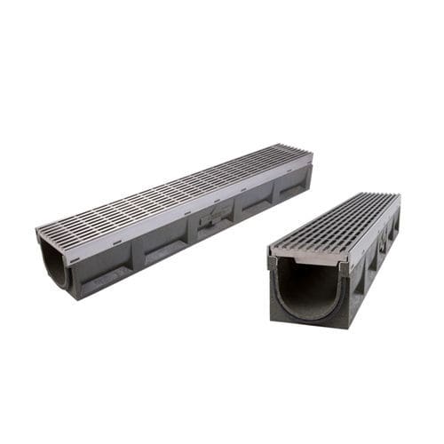 带网格排水槽 - POLY-FORTIS - Richard Brink GmbH & Co KG - 用于公共空间 / 地面用 / 灰色