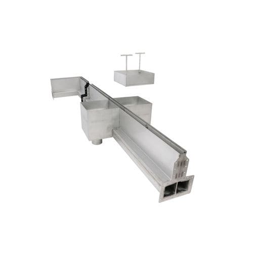 缝隙式排水槽 - DOUBLE-CHAMBERED - Richard Brink GmbH & Co KG - 不锈钢 / 用于公共空间 / 地面用