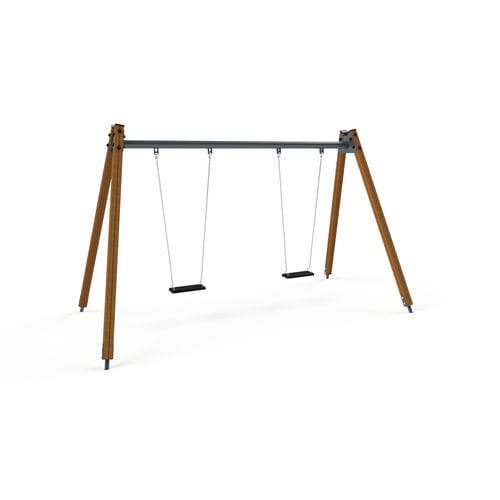 木质秋千 - 3502D - Astrus Playgrounds - 电镀钢 / 用于游乐场 / 双脚