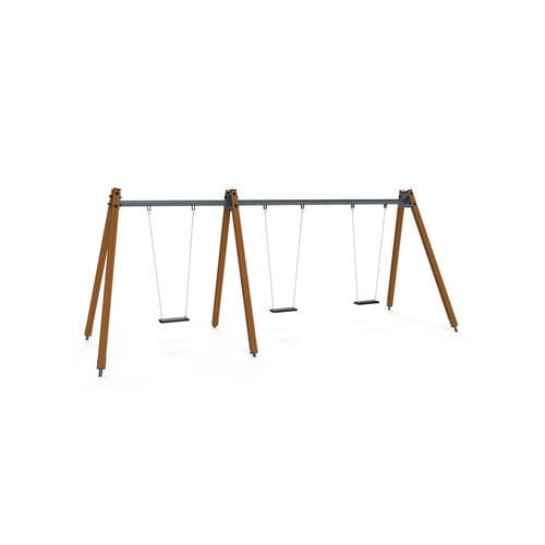 木质秋千 - 3509D - Astrus Playgrounds - 电镀钢 / 用于游乐场 / 多头