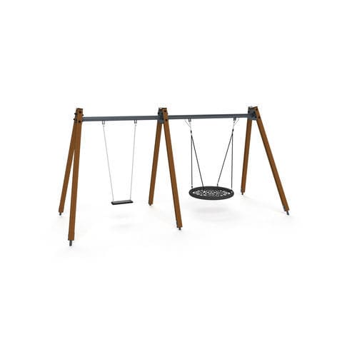 木质秋千 - 3510D - Astrus Playgrounds - 电镀钢 / 绳编 / 用于游乐场