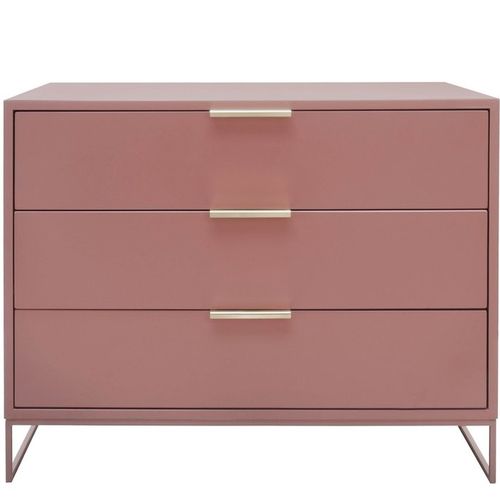 现代风格床头柜 - 3 DRAWER UNIT - Studio 19 - 木质 / 黄铜 / 长方形