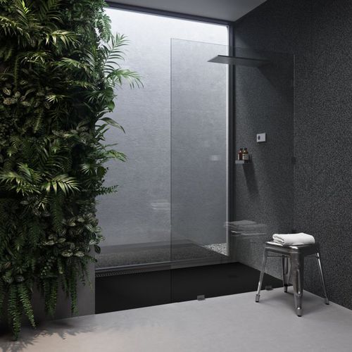 长方形淋浴底盆 - ORION SLIM DEEP NOCTURNE - Riluxa - 嵌入式 / 凸起式 / Corian®可丽耐