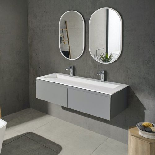 双台盆柜 - SAGITTA PLUS + GAIA 2AL - Riluxa - 壁挂式 / MDF / Corian®可丽耐