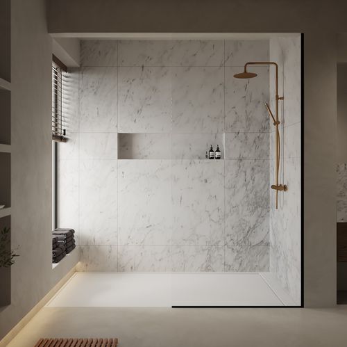 长方形淋浴底盆 - SAGITTA - Riluxa - 放置式 / 凸起式 / Corian®可丽耐