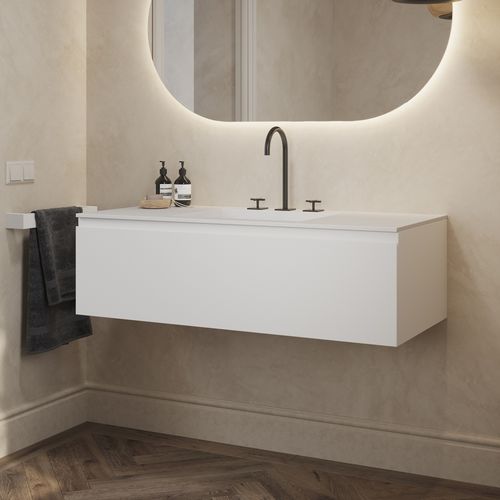壁挂台盆柜 - GAIA CLASSIC 1 - Riluxa - MDF / Corian®可丽耐 / 现代风格