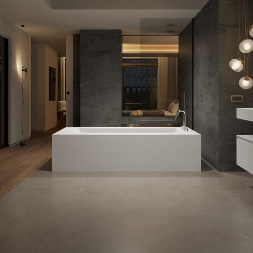 放置式浴缸 - AQUILA 4 - Riluxa - 住宅用 / Corian®可丽耐 / 现代风格