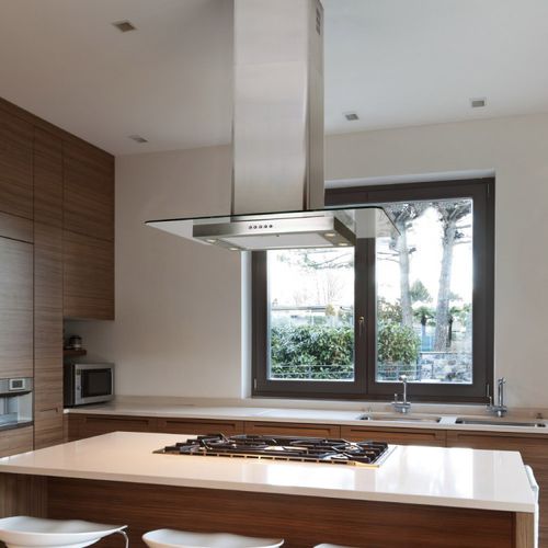 岛台吸油烟机 - LA-90-ST-GL-ISL - Luxair Cooker Hoods Kitchen Extractors - 内置照明