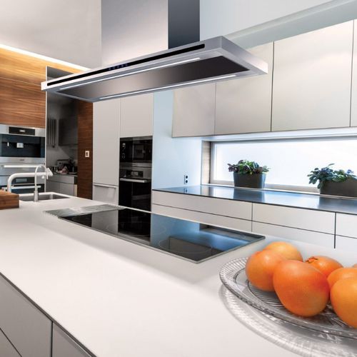 岛台吸油烟机 - LA-90-LINEA-ISL-SS - Luxair Cooker Hoods Kitchen Extractors - 内置照明