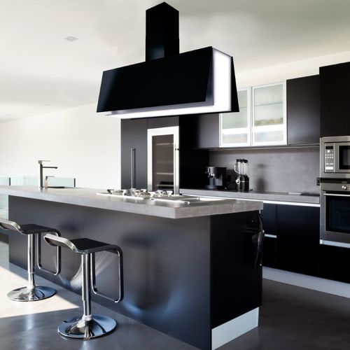 岛台吸油烟机 - LA-100-ANGELO-ISL-BLK - Luxair Cooker Hoods Kitchen Extractors - 专业 / 内置照明 / 原创设计