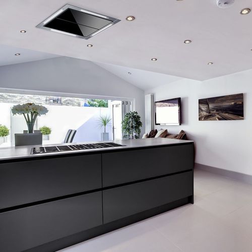 悬挂式吸油烟机 - LA-1200-JET - Luxair Cooker Hoods Kitchen Extractors - 内置照明 / 黑色