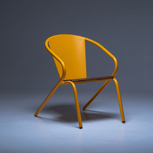 现代风格扶手椅 - BICAlounge CLASSIC - BICA chair - 木质 / 不锈钢 / 黄色