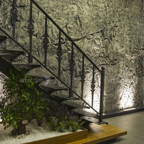 室内墙面材料 - ROCA - Artstone - 用于室外 / 天然石材 / 布艺