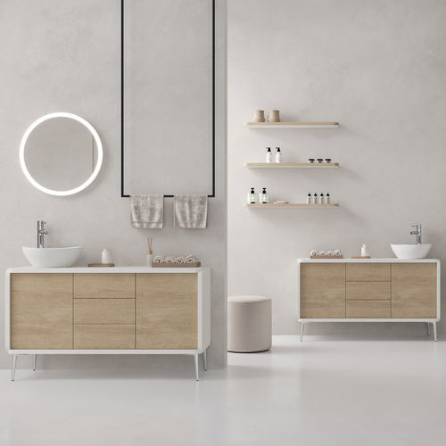 独立式台盆柜 - CREO SERIES - VISMARA Beauty&Spa Design - 木质 / 现代风格 / 带门