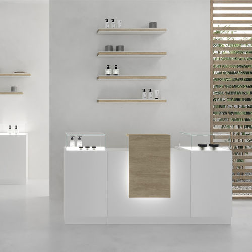 三聚氰胺前台接待桌 - LIGHT - VISMARA Beauty&Spa Design - 用于理发店 / 用于美容沙龙 / 发光
