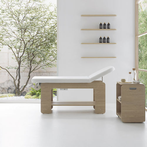 固定按摩床 - FLOW - VISMARA Beauty&Spa Design - 木质 / 带收纳 / 商用