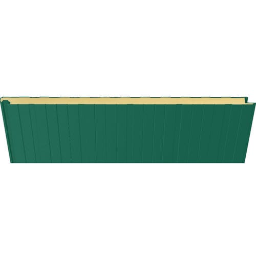 外墙夹芯板 - 3000 VERDE NAVARRO  - HIANSA PANEL S.A - 用于屋顶 / 墙面 / 钢表面