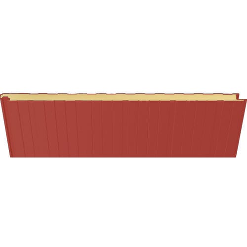 外墙夹芯板 - 7004 ROJO CORAL  - HIANSA PANEL S.A - 用于屋顶 / 墙面 / 钢表面