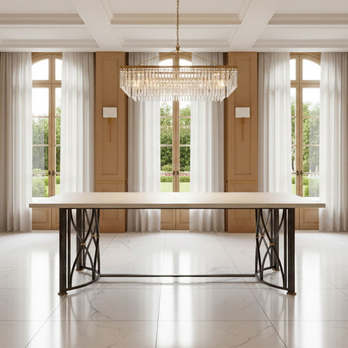 现代风格餐桌 - IMPERIAL - Mobilier De Style - 锻铁 / 玻璃 / 大理石
