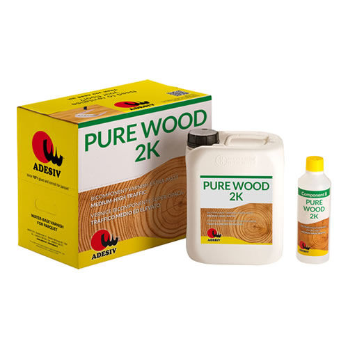 防护亮光漆 - PURE WOOD 2K - Adesiv Srl - 用于地板 / 哑光 / 透明