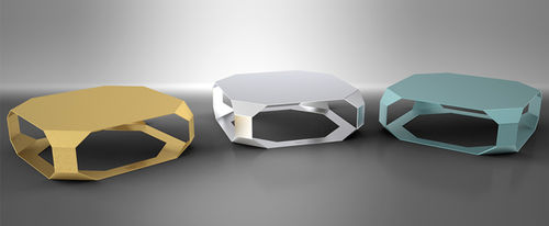 现代风格茶几 - EDGE - Black-Citrus - Plexiglas®宝克力 / Corian®可丽耐 / 栎木