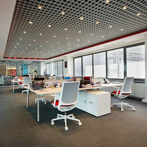 铝制吊顶 - QUADRO S - Integra - Interior Systems - 板式 / 办公室 / 声学