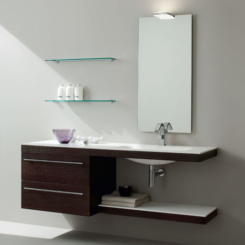 壁挂式台盆柜 - PLAY.01 - ilma srl - 木质 / Corian®可丽耐 / 现代风格