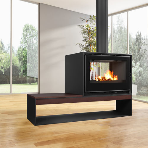 木材采暖炉 - DIAMANTINE 80 DF EcoDesign - BELLIDO Manufacturas Metálicas, S.L. - 12 kW / 猫脚 / 中央