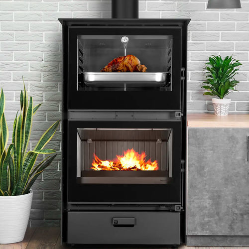 木材采暖炉 - BAKE 70 - BELLIDO Manufacturas Metálicas, S.L. - 5 kW...10 kW / 猫脚 / 现代风格