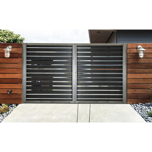 平开大门 - MODERN: M481 - Style Doors S.A. - 滑动式 / 铝制 / 百叶窗式