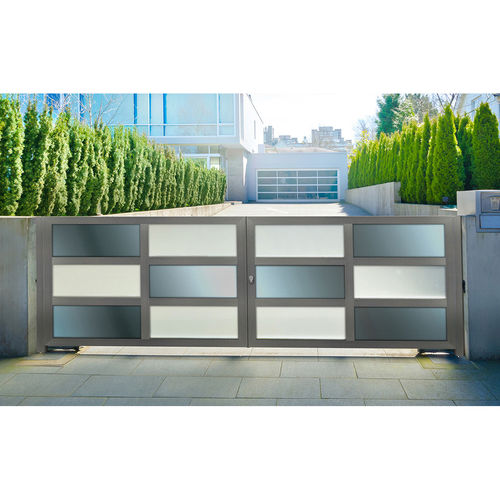 平开大门 - MODERN: M700 - Style Doors S.A. - 滑动式 / 阳极氧化铝 / 复合材料